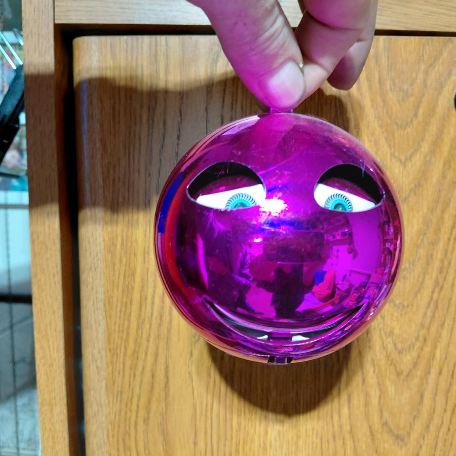 Purple Smiley Face Decorative Ball with Eyes